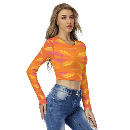 Women's Round Neck Crop Top T-Shirt