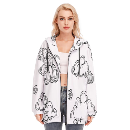 Women's Long Hoodie With Zipper Closure