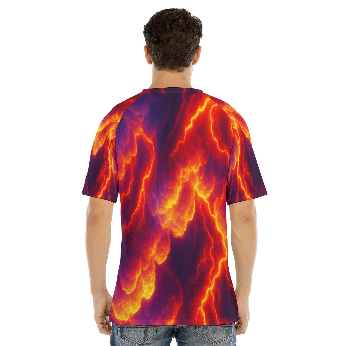 Men's Raglan Sleeve T-shirt With Button Closure