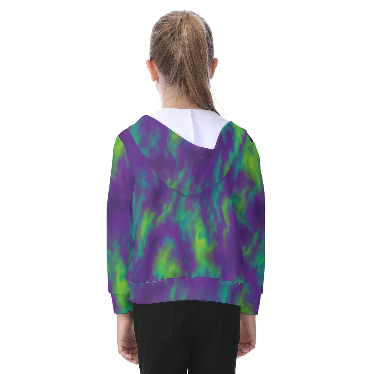 Unisex Kid's Zip-up Hoodie With Patch Pocket