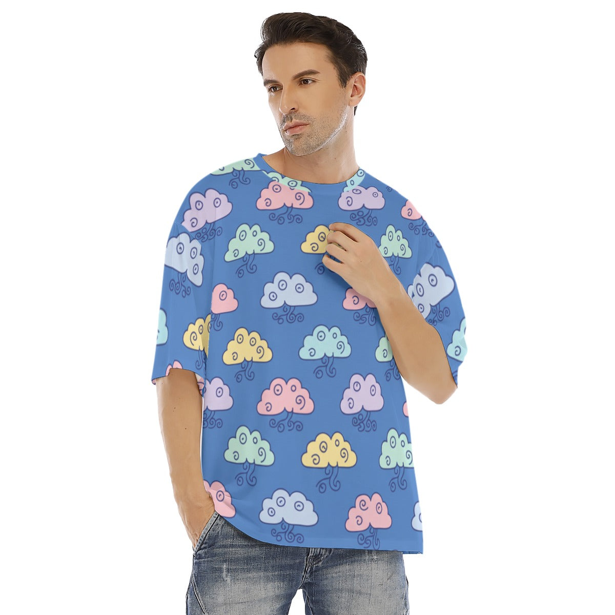 Men's Drop Shoulder T-shirt With Short Sleeve