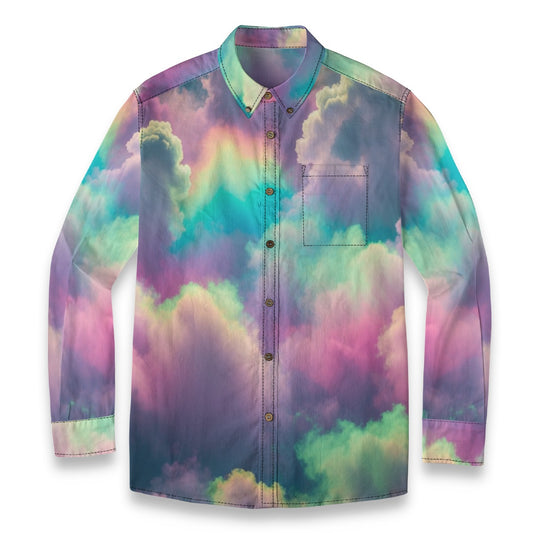 Men's Casual Lapel Long Sleeve Shirt|125GSM Cotton