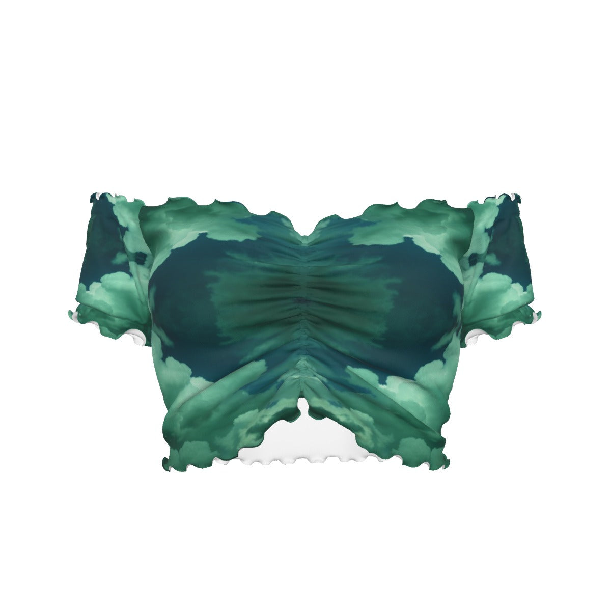 Women's One-shoulder Off-the-navel Short Sleeve T-shirt