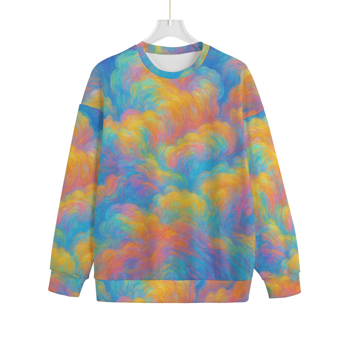 Unisex Drop-shoulder Knitted Fleece Sweater - view 1