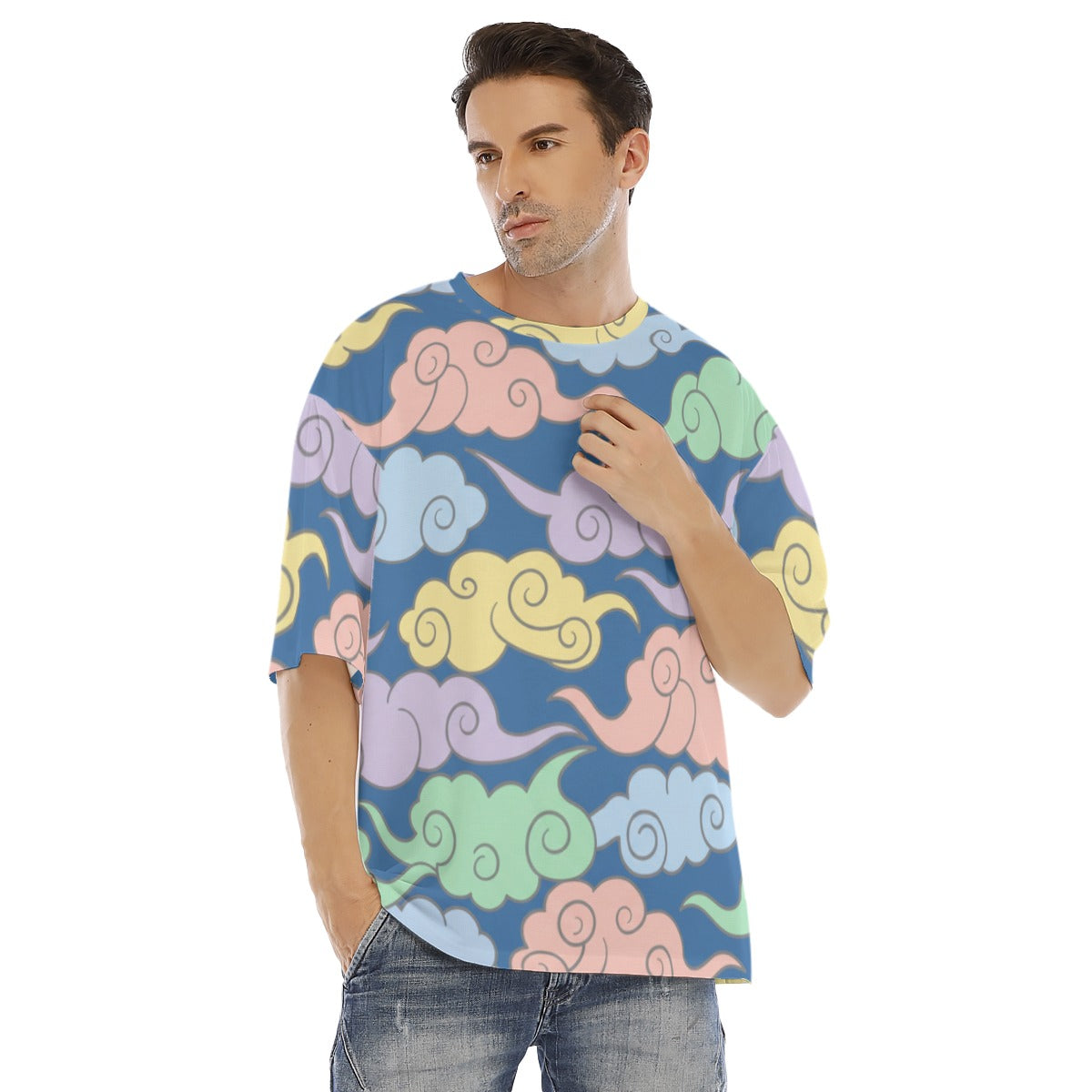 Men's Drop Shoulder T-shirt With Short Sleeve