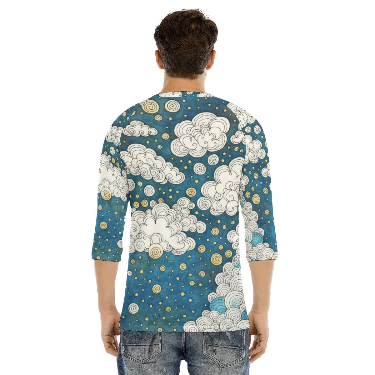 Men's Bracelet Sleeve T-shirt With Button Closure - view 4