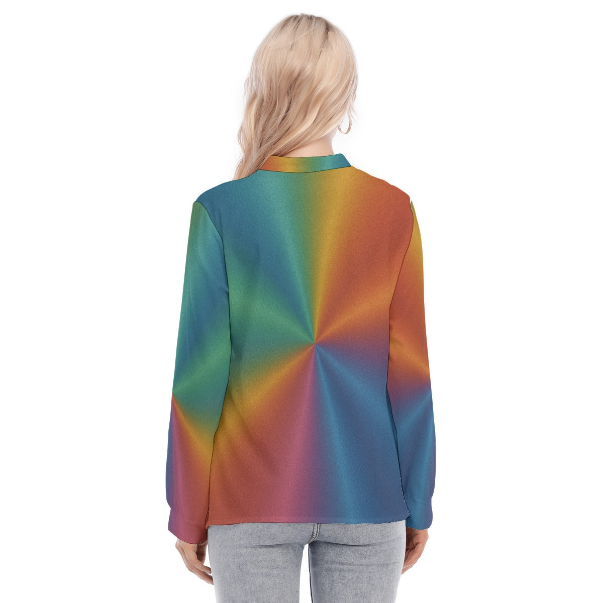 Women's Long Sleeve Blouse With Button Closure