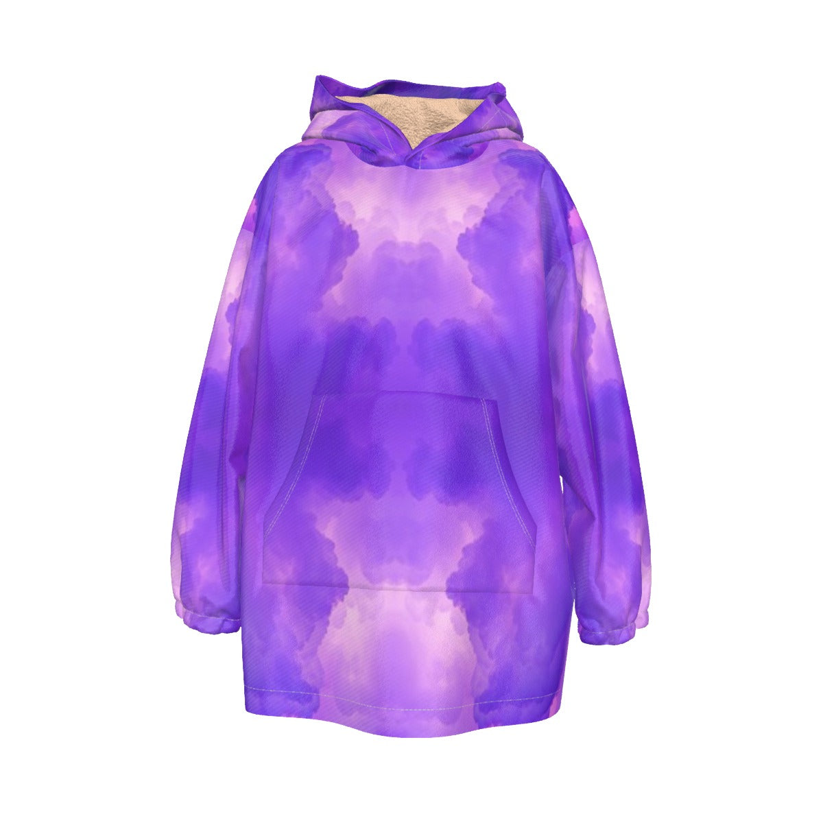 Unisex Kid's Sherpa Fleece Hoodie Blanket