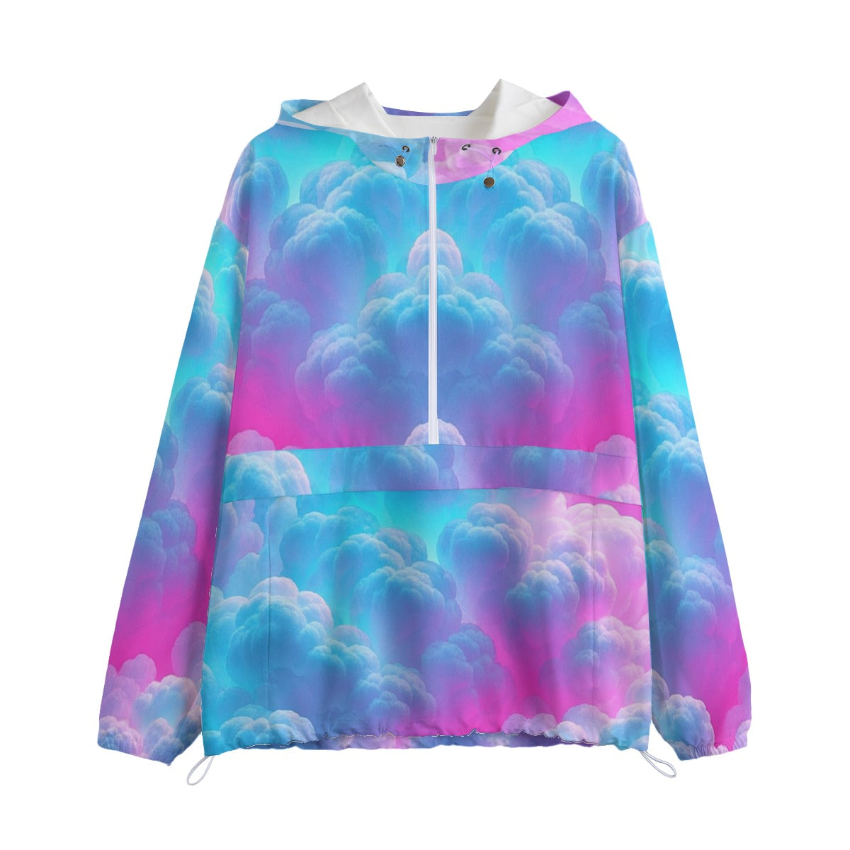 Unisex Pullover Jacket With Zipper Closure