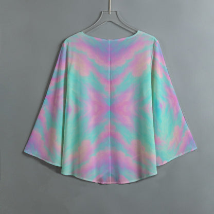 Women's V-neck T-shirt With Irregular Hem