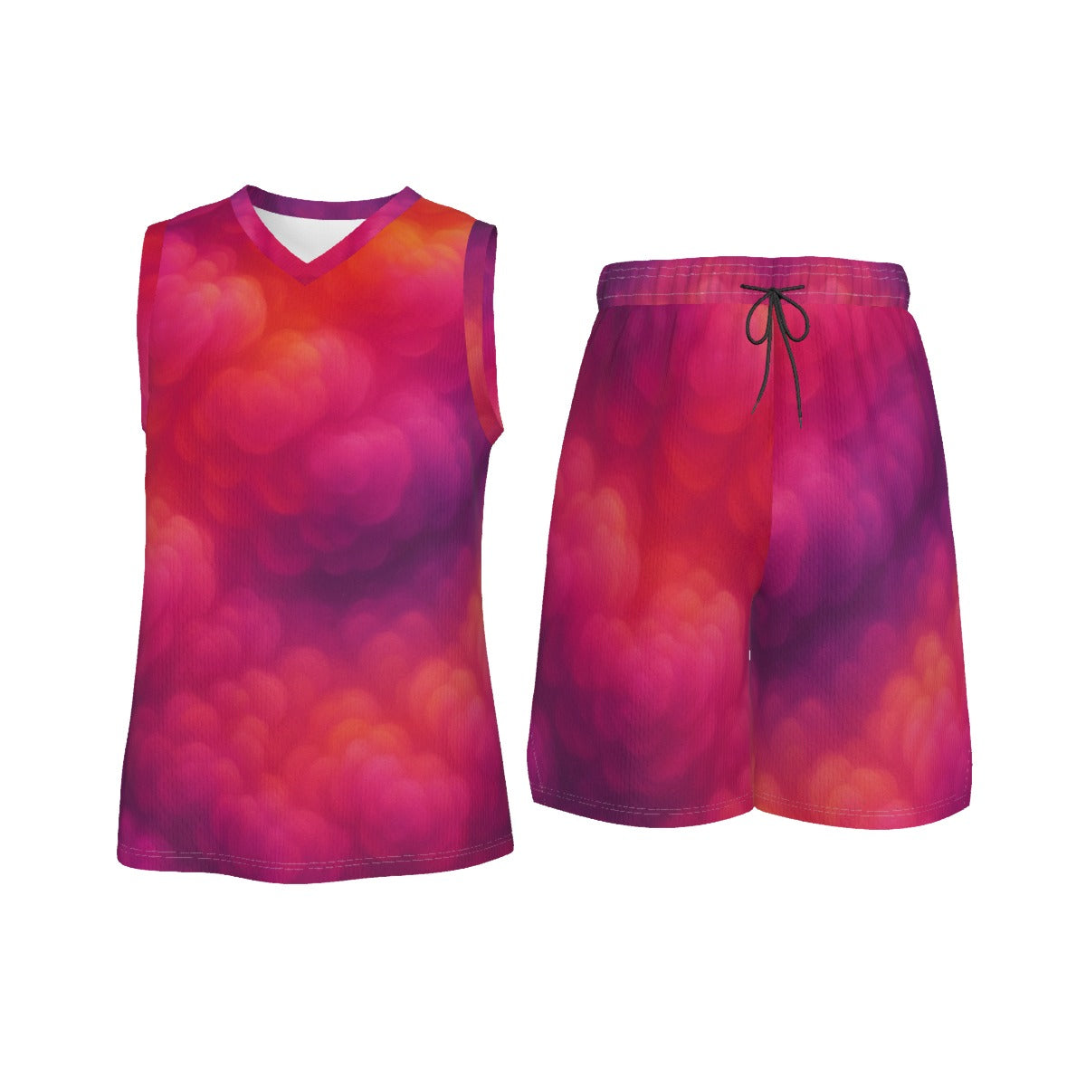 Men's V Neck Basketball Suit