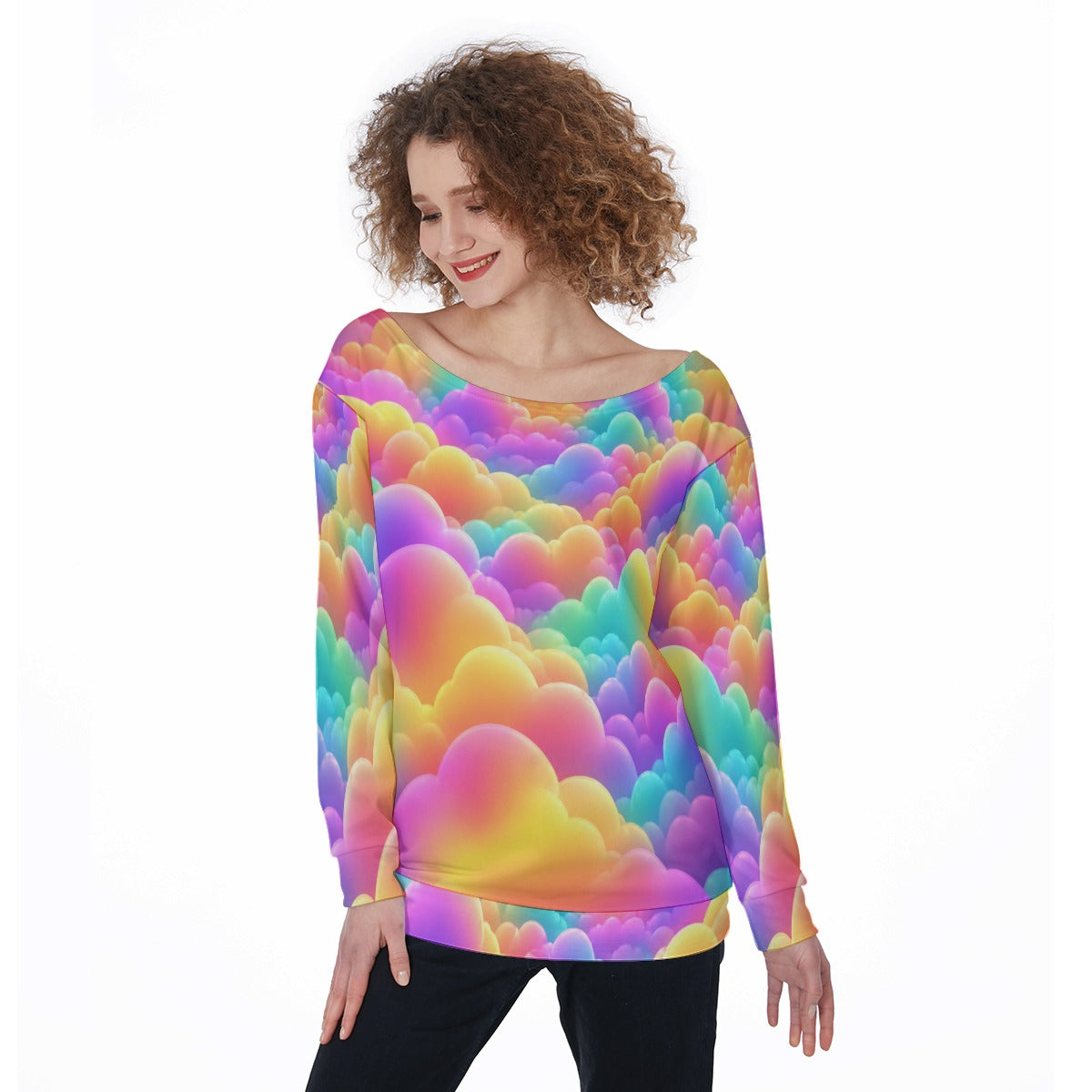 Women's Off-Shoulder Sweatshirt
