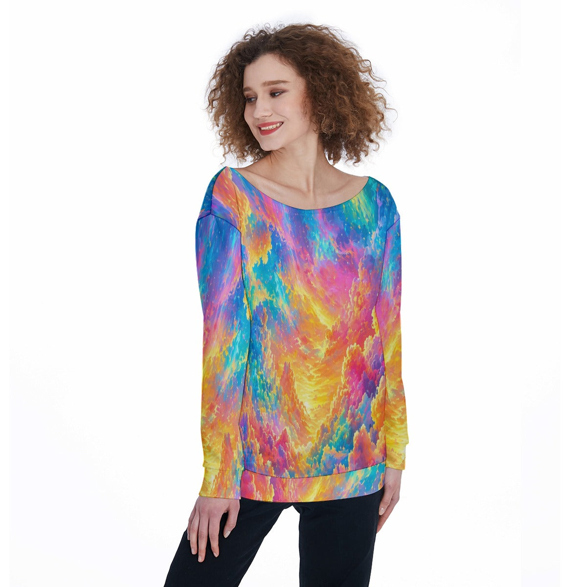 Women's Off-Shoulder Sweatshirt