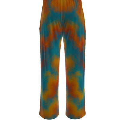 Unisex Knitted Fleece Wide Leg Pants