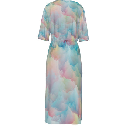 Women's Short Sleeve V-neck Dress