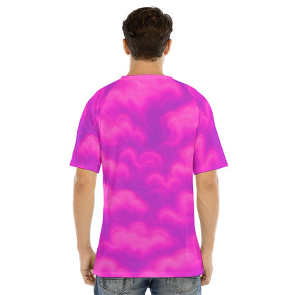 Men's Raglan Sleeve T-shirt With Button Closure