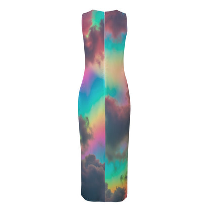 Women's Beach Perspective Chiffon Sleeveless Dress