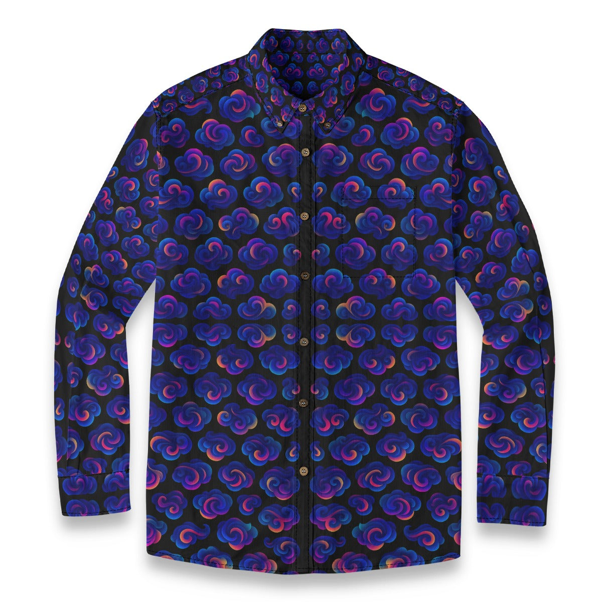 Men's Casual Lapel Long Sleeve Shirt|125GSM Cotton