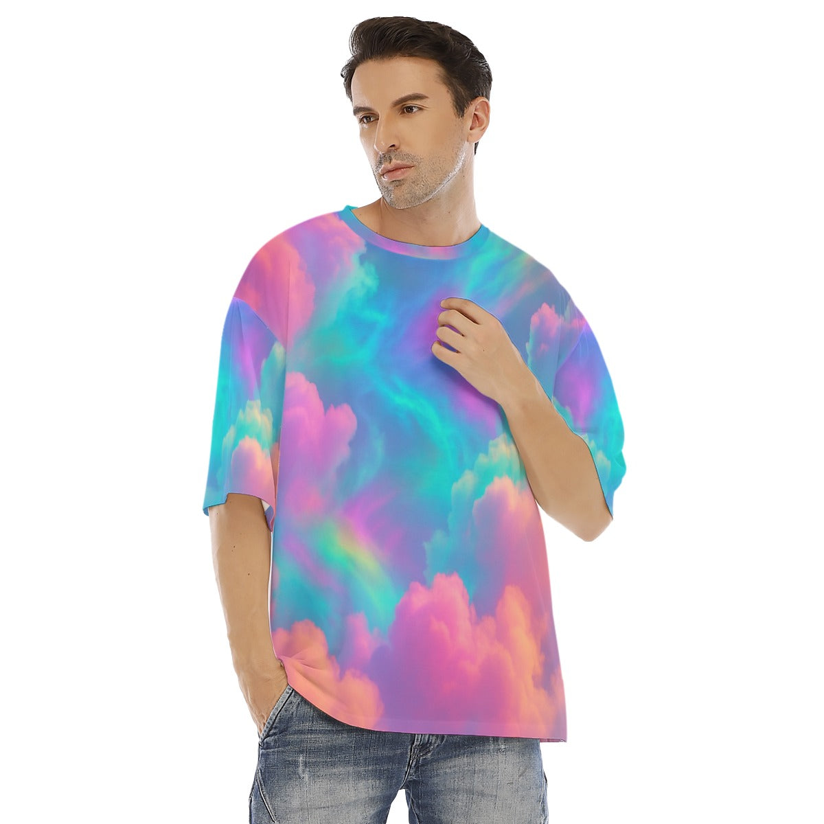 Men's Drop Shoulder T-shirt With Short Sleeve