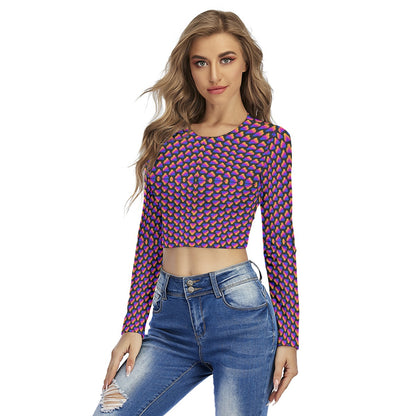 Women's Round Neck Crop Top T-Shirt