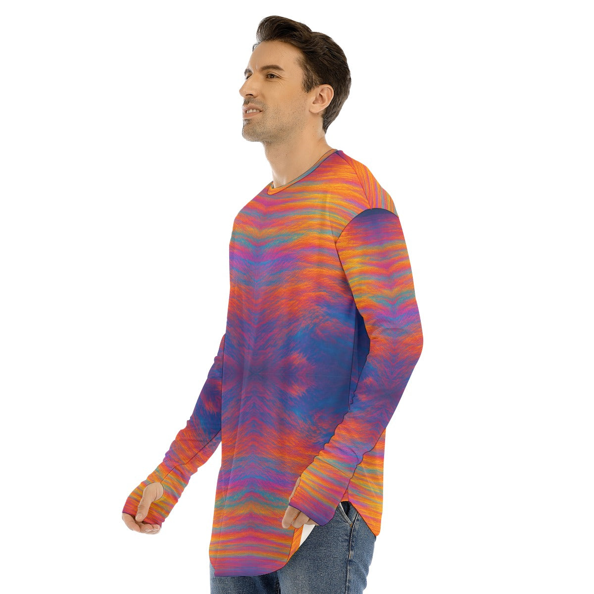 Men's Fingerless Long Sleeve T-shirt