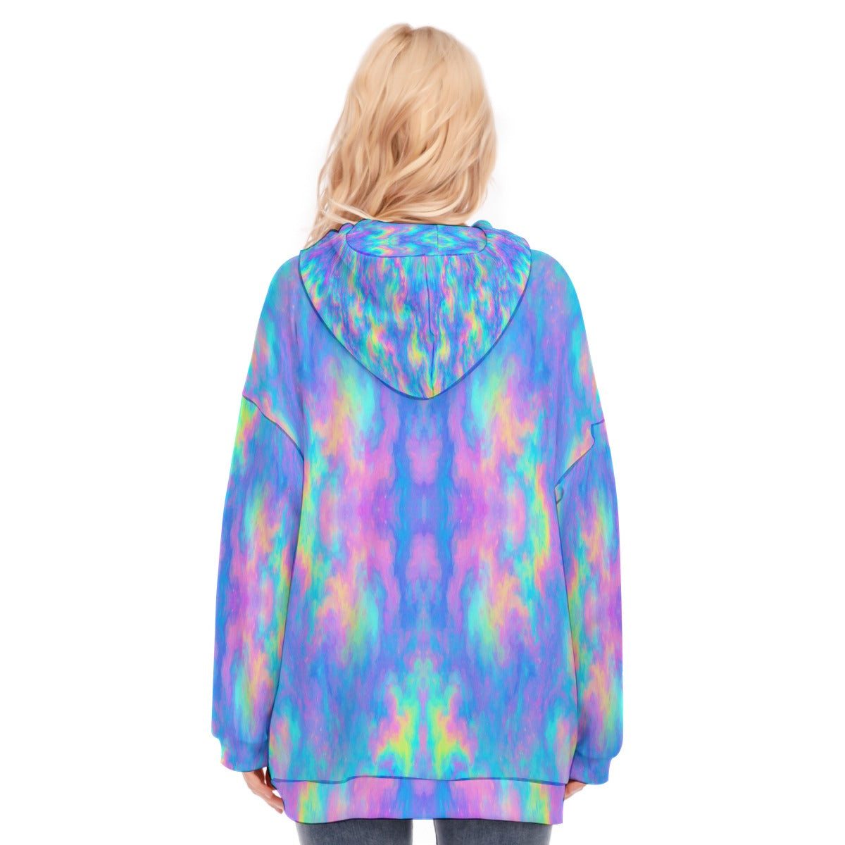 Women's Long Hoodie With Zipper Closure