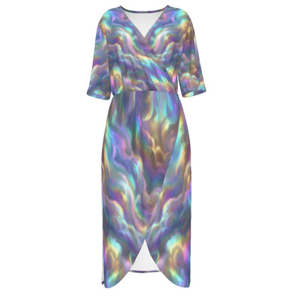 Women's Short Sleeve V-neck Dress