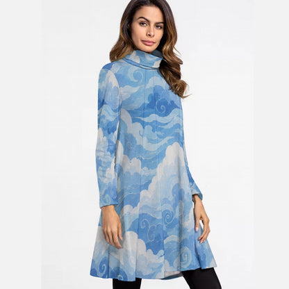 Women's High Neck Dress With Long Sleeve by O’Nimbus – view 2