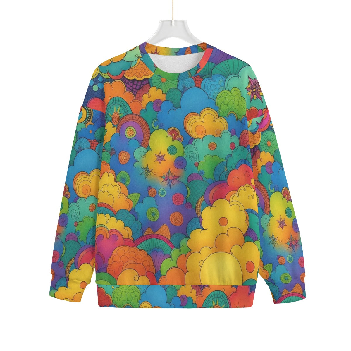 Unisex Drop-shoulder Knitted Fleece Sweater - view 1
