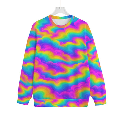 Unisex Drop-shoulder Knitted Fleece Sweater - view 1