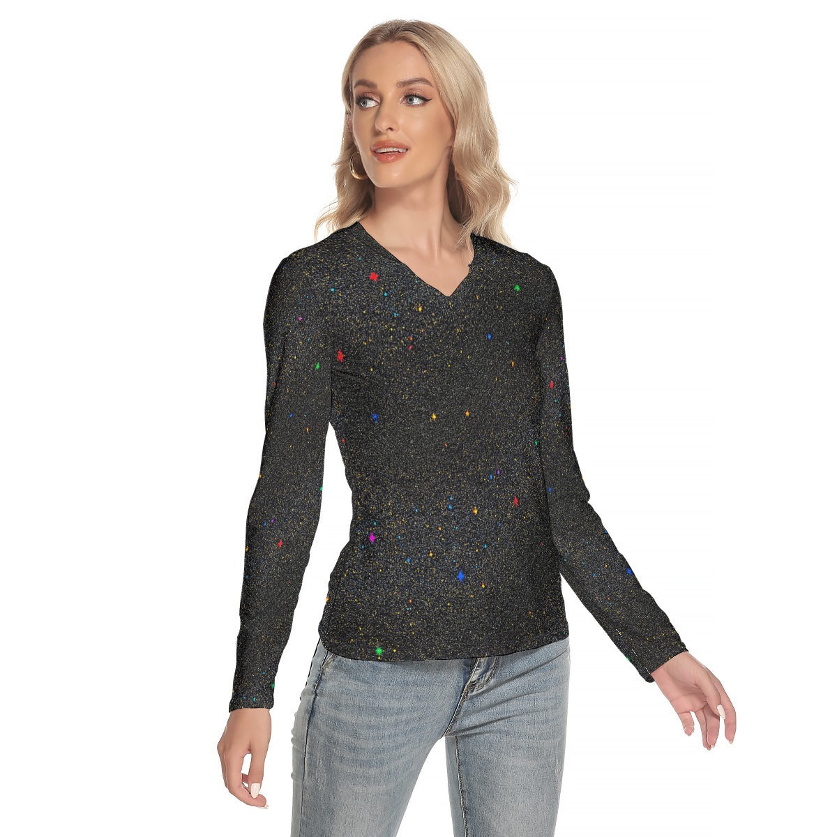 Women's V-Neck Long Sleeves T-Shirt