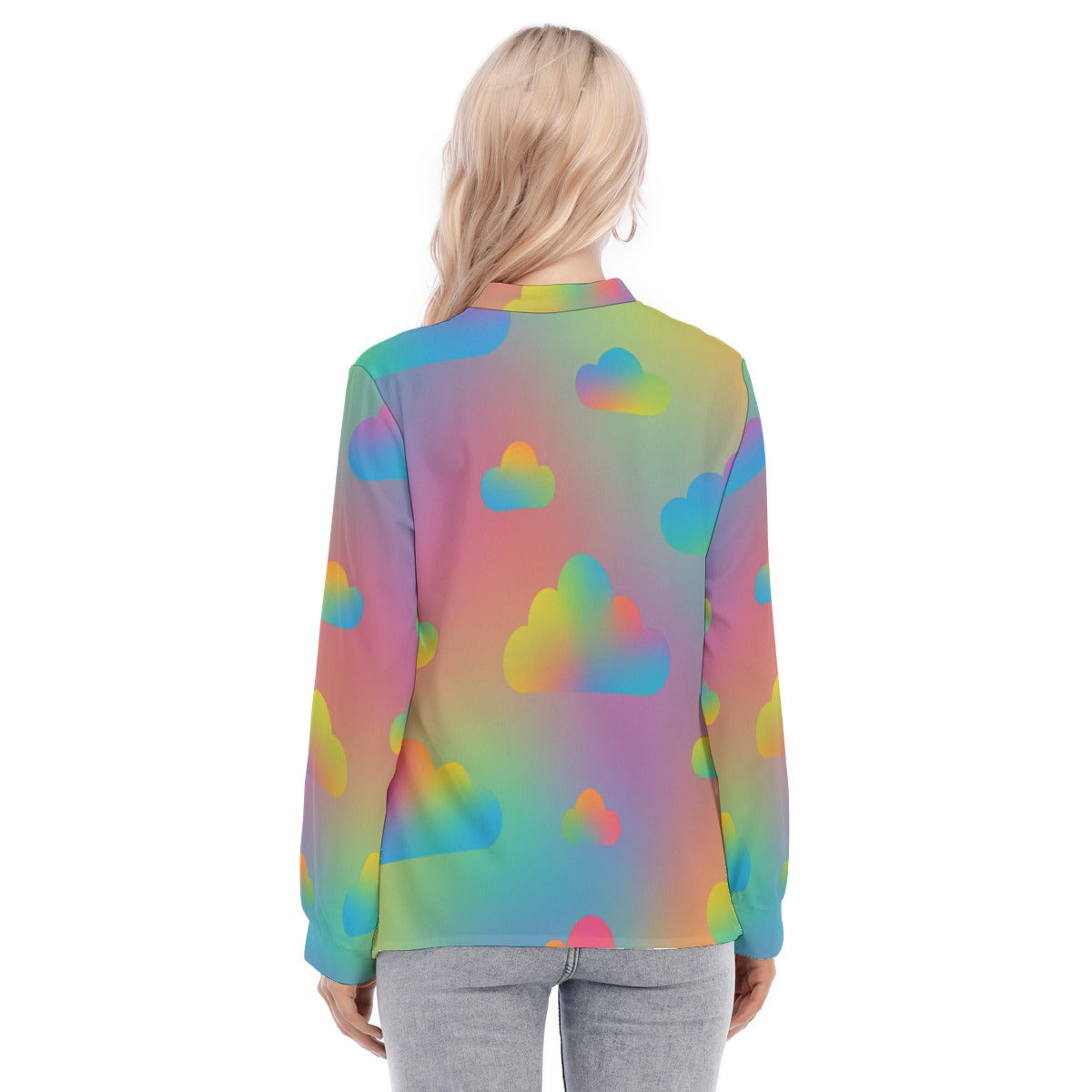 Women's Long Sleeve Blouse With Button Closure