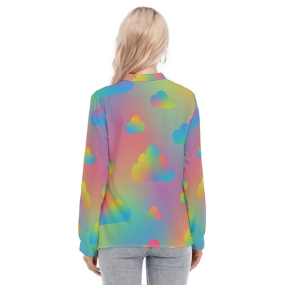 Women's Long Sleeve Blouse With Button Closure