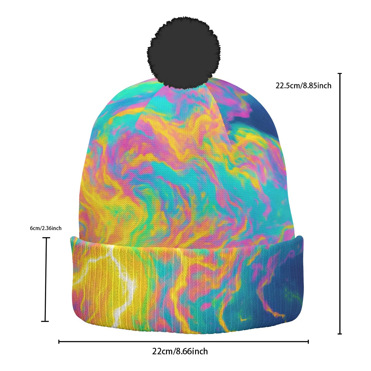 Unisex Knitted Hat With Pom-Pom