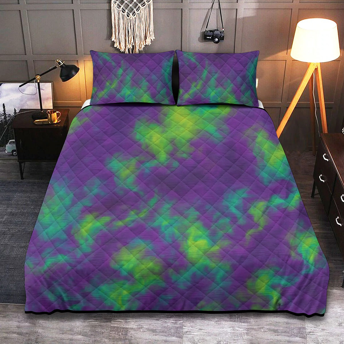 Unisex Quilt & Pillow Cases With Edge-wrapping Strips