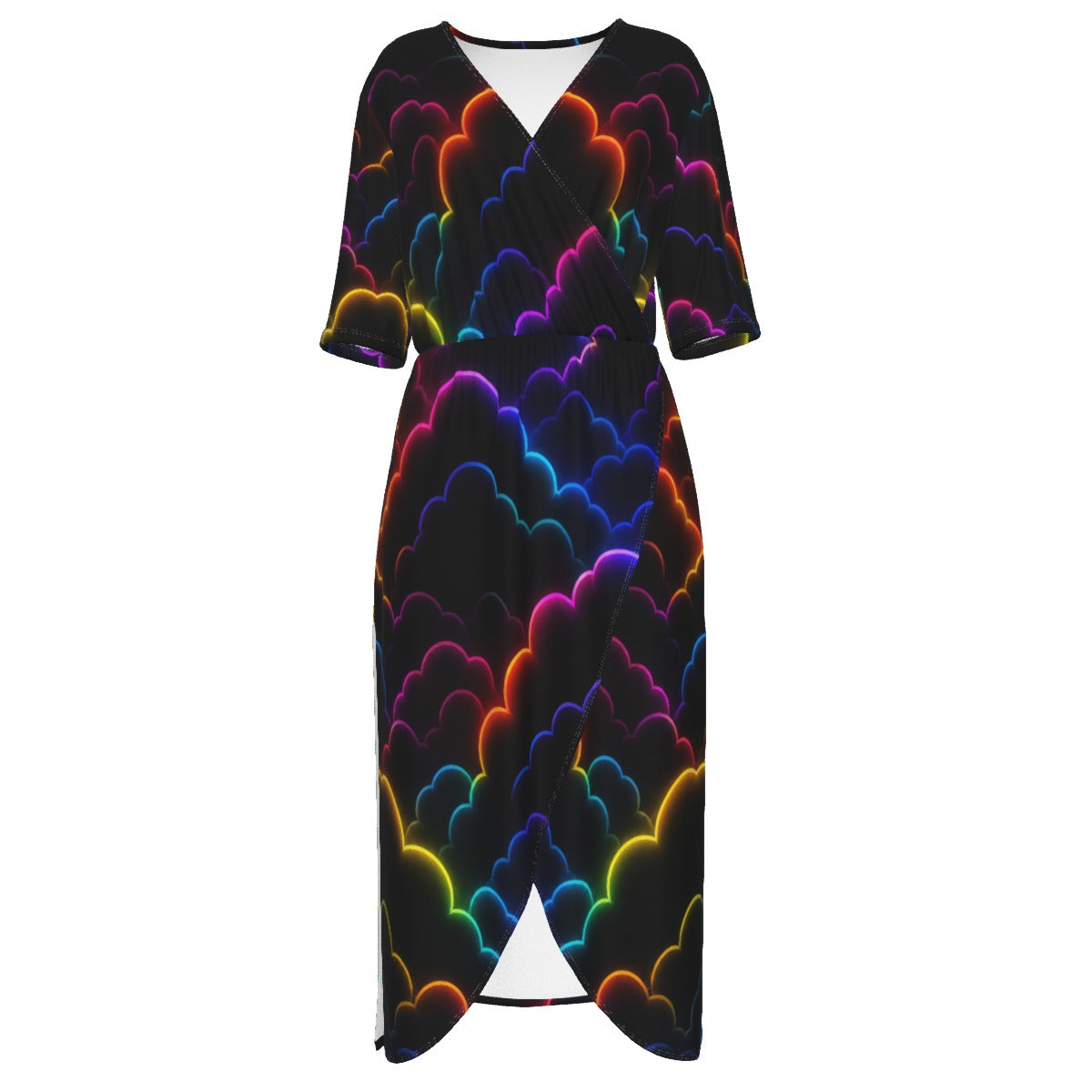 Women's Short Sleeve V-neck Dress