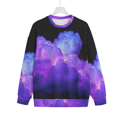 Unisex Drop-shoulder Knitted Fleece Sweater - view 1