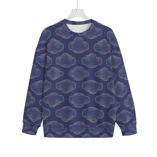 Unisex Drop-shoulder Knitted Fleece Sweater - view 1