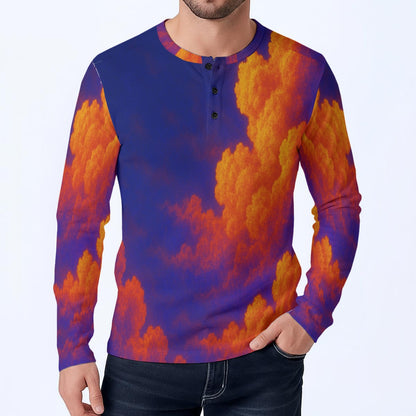 Men's Classic Long-Sleeve Henley Shirt