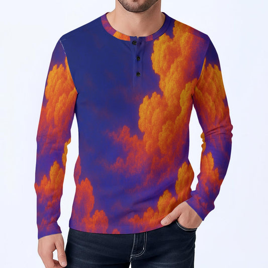 Men's Classic Long-Sleeve Henley Shirt