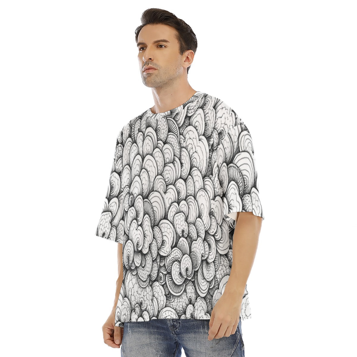 Men's Drop Shoulder T-shirt With Short Sleeve