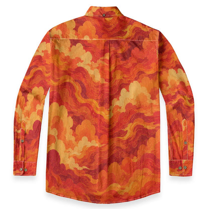 Men's Casual Lapel Long Sleeve Shirt|125GSM Cotton