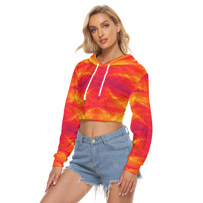 Women's Crop Top Hoodie|Velvet