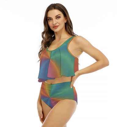 Women's Ruffled Vest Bikini Swimsuit
