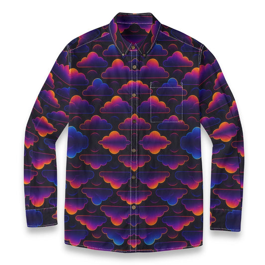 Men's Casual Lapel Long Sleeve Shirt|125GSM Cotton