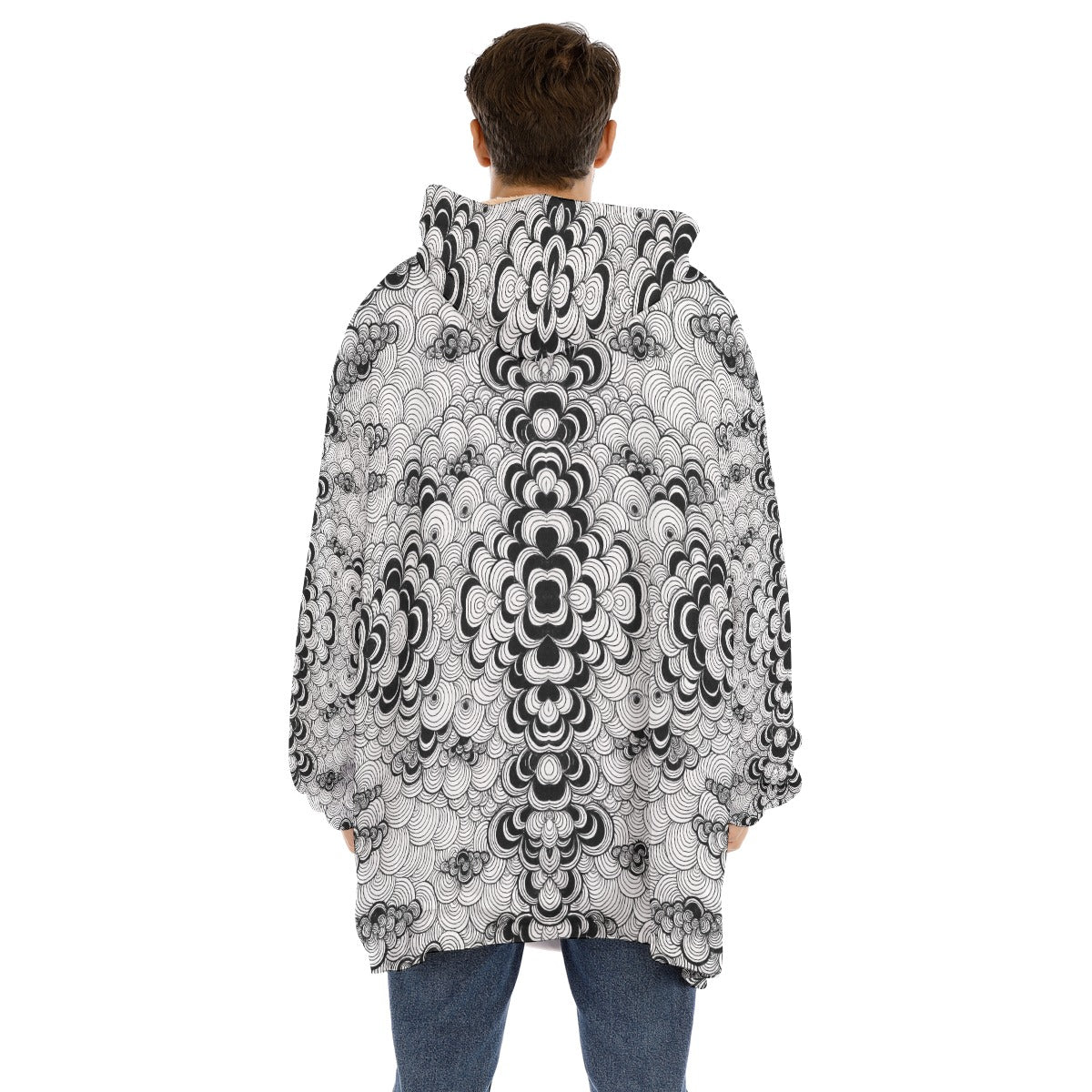 Unisex Sherpa Fleece Hoodie Blanket