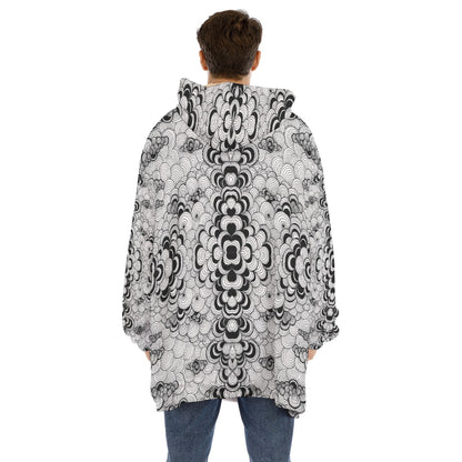 Unisex Sherpa Fleece Hoodie Blanket