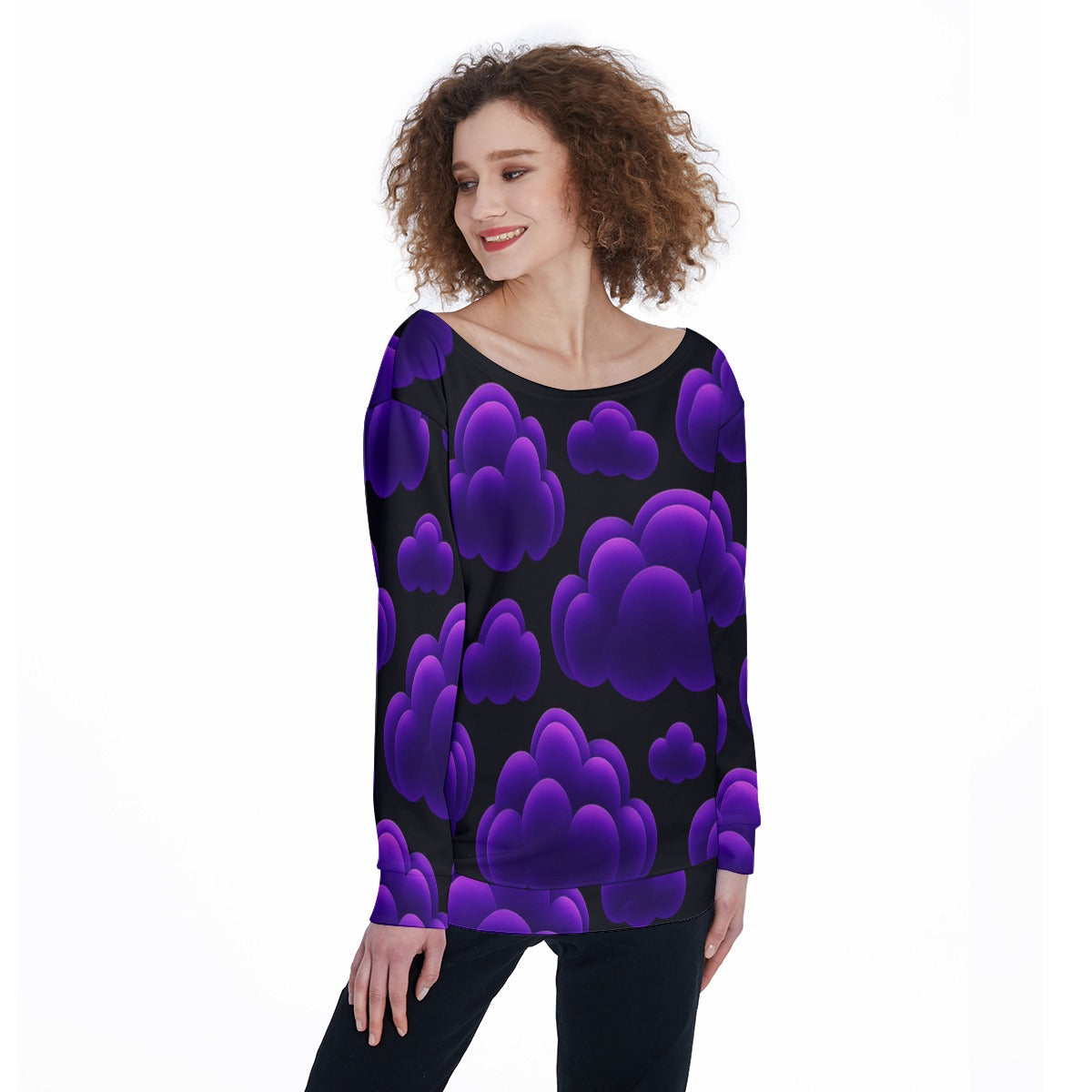 Women's Off-Shoulder Sweatshirt