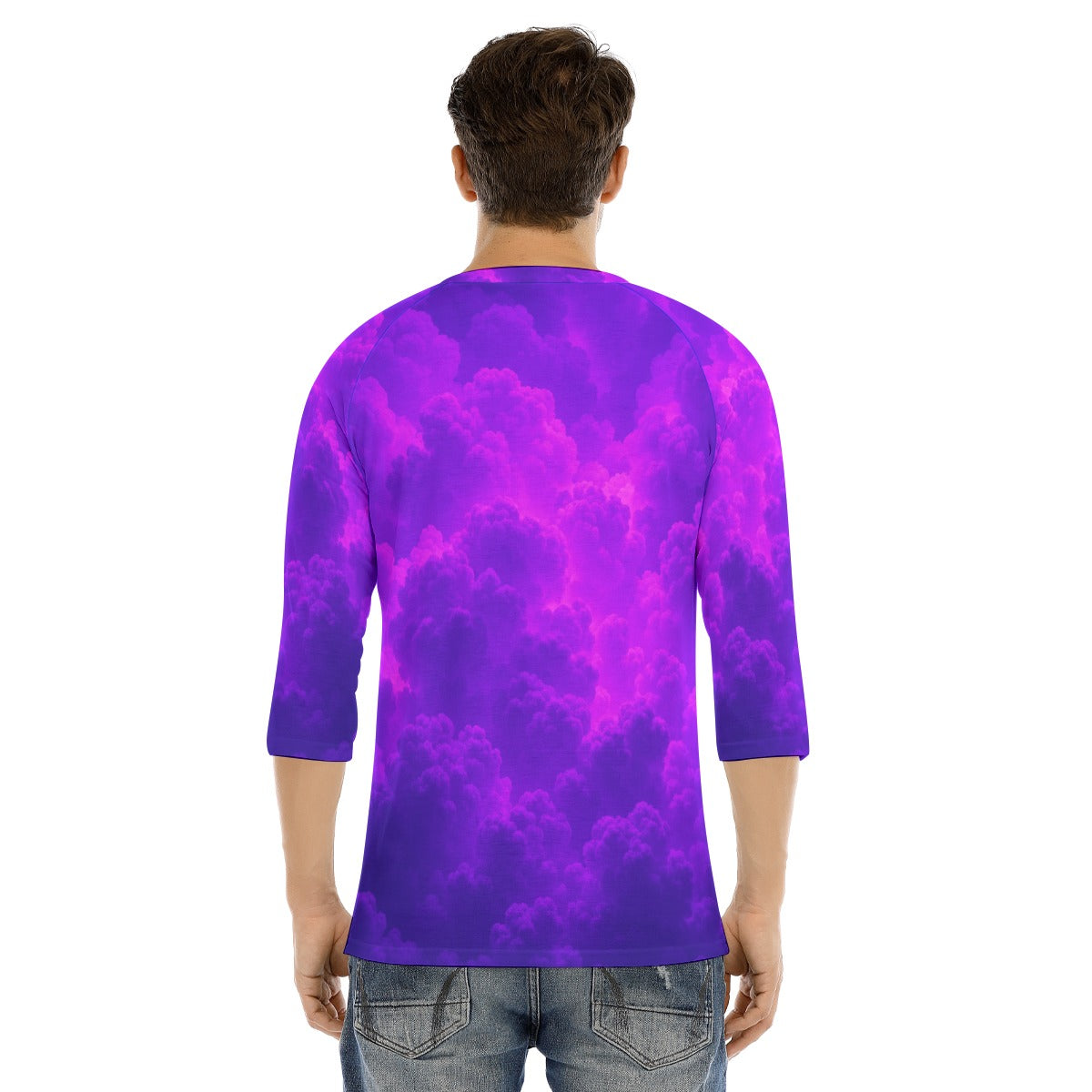 Men's Bracelet Sleeve T-shirt With Button Closure - view 4
