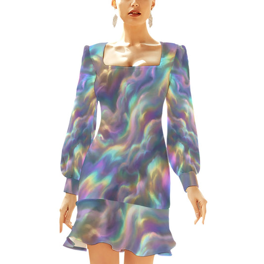 Women's Ruffle Hem Skinny Dress